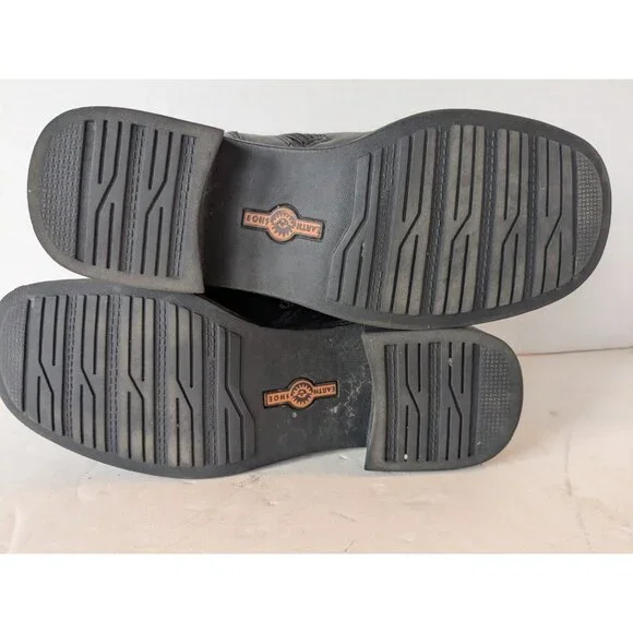 Earth Shoes Marion Leather Ankle Boots Women's Size 7 Chunky Black Zip Shoes - Picture 9 of 16